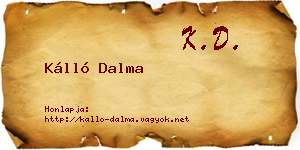 Kálló Dalma névjegykártya